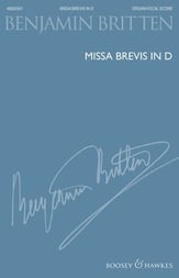 Missa Brevis in D Three-Part Vocal Score cover